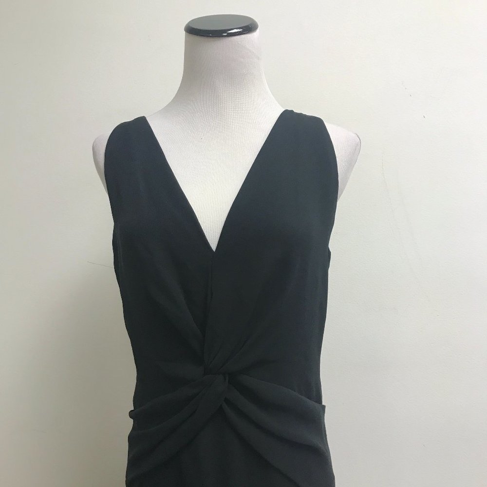 Ralph Lauren Purple Label Collection Black silk deep v low back evening gown 10